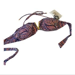 Victoria Secret Swim Bikini Top Small Paisley Pink